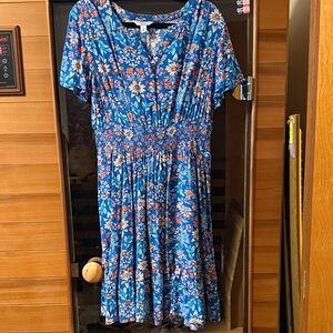 Croft & Barrow Blue Floral Midi Dress
